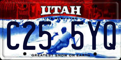 UT license plate C255YQ