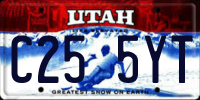 UT license plate C255YT