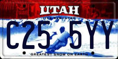 UT license plate C255YY