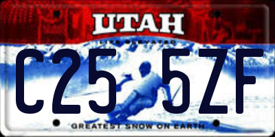 UT license plate C255ZF