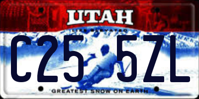 UT license plate C255ZL