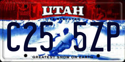 UT license plate C255ZP