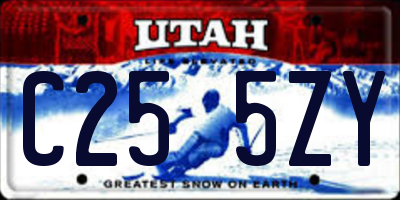 UT license plate C255ZY