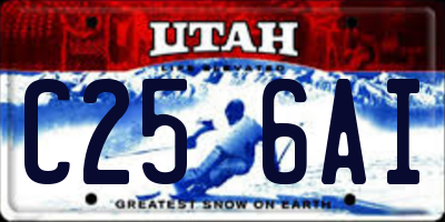 UT license plate C256AI