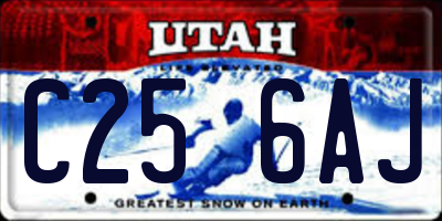UT license plate C256AJ