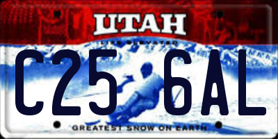 UT license plate C256AL
