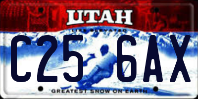 UT license plate C256AX