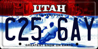 UT license plate C256AY