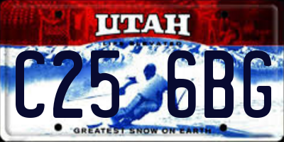 UT license plate C256BG