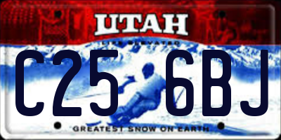 UT license plate C256BJ