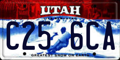 UT license plate C256CA