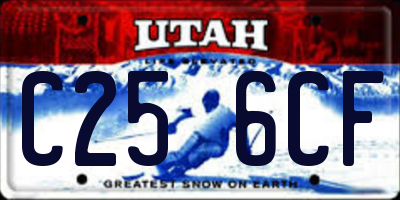 UT license plate C256CF