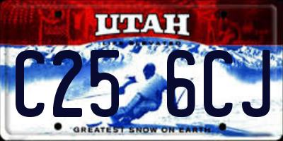 UT license plate C256CJ
