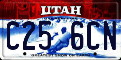 UT license plate C256CN