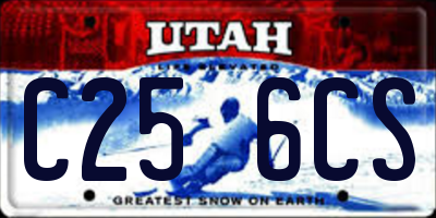 UT license plate C256CS