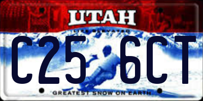 UT license plate C256CT