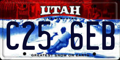UT license plate C256EB