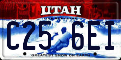 UT license plate C256EI