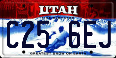 UT license plate C256EJ