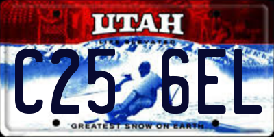 UT license plate C256EL