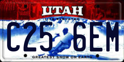 UT license plate C256EM
