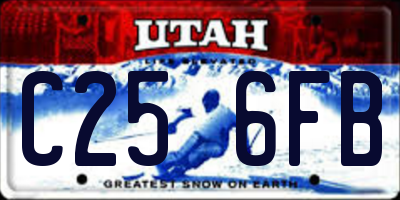 UT license plate C256FB