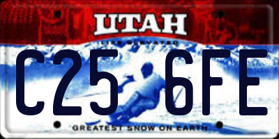 UT license plate C256FE