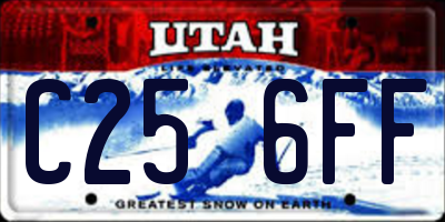UT license plate C256FF