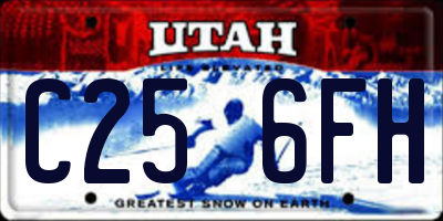 UT license plate C256FH