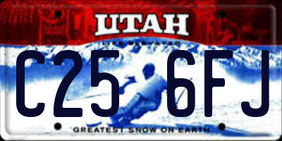 UT license plate C256FJ