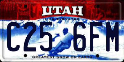 UT license plate C256FM