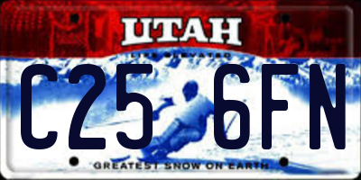 UT license plate C256FN