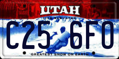 UT license plate C256FO