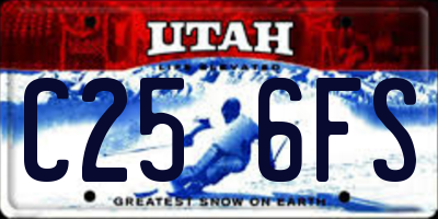 UT license plate C256FS