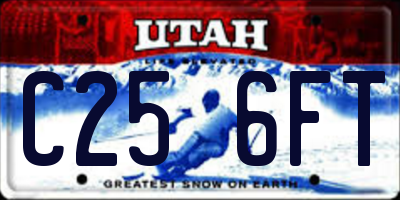 UT license plate C256FT