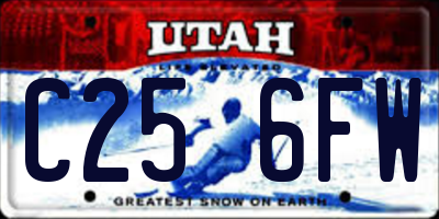 UT license plate C256FW