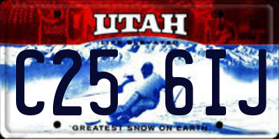 UT license plate C256IJ
