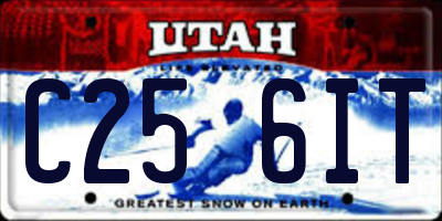 UT license plate C256IT