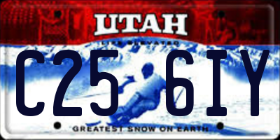 UT license plate C256IY