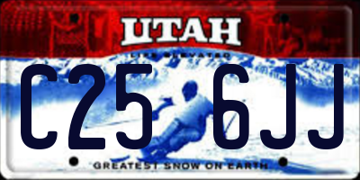 UT license plate C256JJ