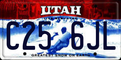 UT license plate C256JL