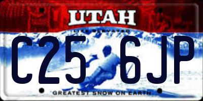 UT license plate C256JP