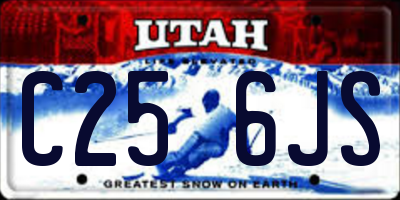 UT license plate C256JS