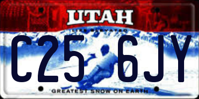UT license plate C256JY