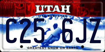 UT license plate C256JZ