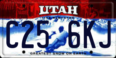 UT license plate C256KJ