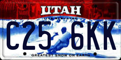 UT license plate C256KK