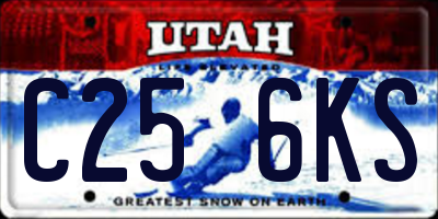 UT license plate C256KS