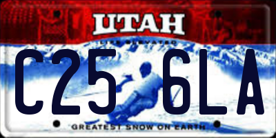 UT license plate C256LA