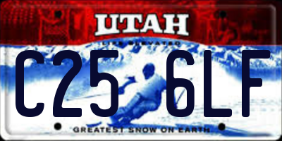 UT license plate C256LF